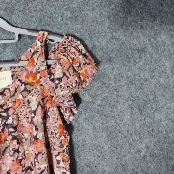 Maeve Top S Cold Shoulder Ruffle Dainty‎ Floral  Lightweight Cottage Boho Garden - Picture 14 of 16